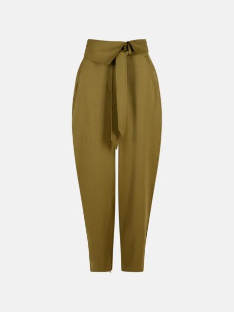 THE ATTICO GREEN VIRGIN WOOL TROUSERS