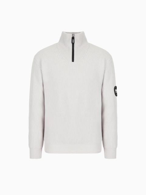 GIORGIO ARMANI GIORGIO ARMANI NEVE MOCK-NECK JUMPER IN WOOL AND CASHMERE