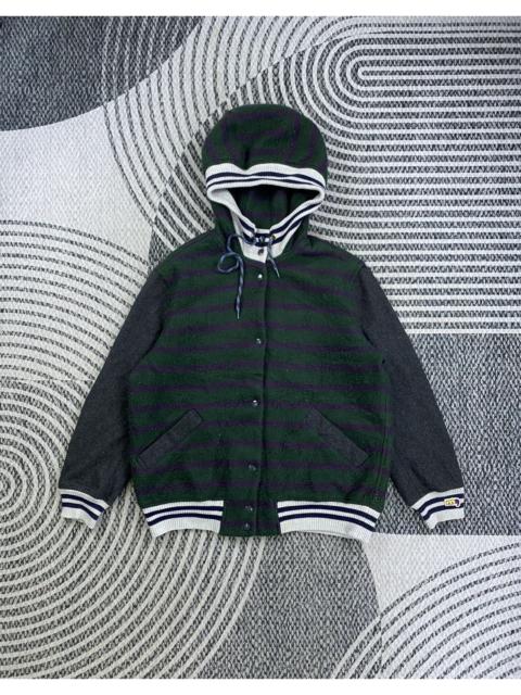 Other Designers Vintage Mercibeaucoup Striped Wool Hooded Jacket