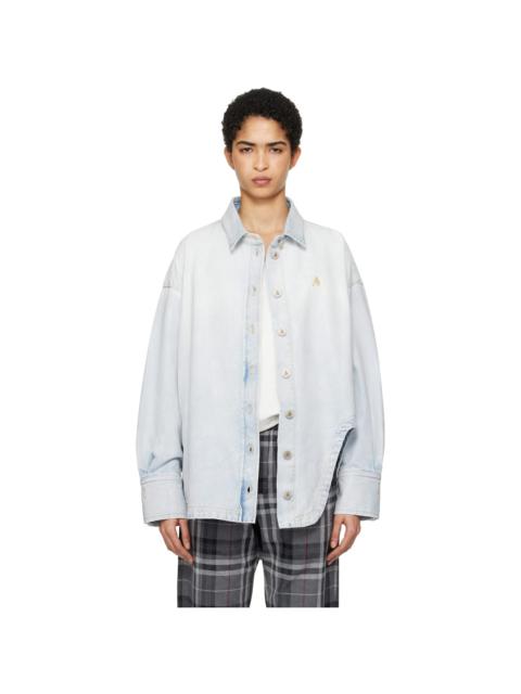 THE ATTICO Blue Diana Denim Shirt