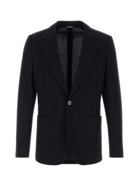 Dolce & Gabbana Dolce & Gabbana Men Dark Blue Wool Blend Blazer