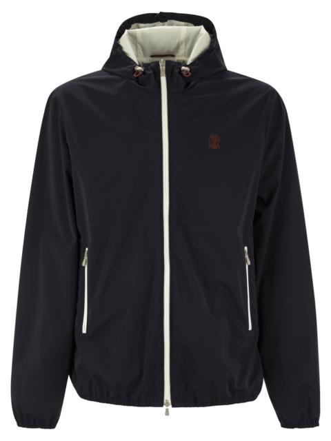 Brunello Cucinelli Brunello Cucinelli Men Membranated Nylon Jacket With Logo And Hood