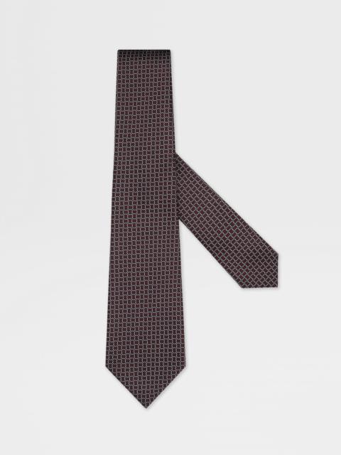 ZEGNA BURGUNDY SILK TIE