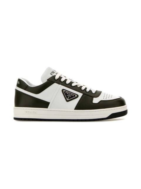 Prada Two-tone Leather Downtown Sneakers