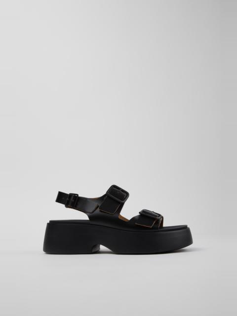 CAMPERLAB Black Leather Sandals for Women.