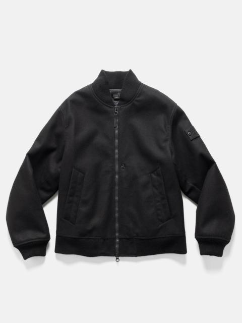 Stone Island Ghost Piece Wind Resistant Wool Bomber Black