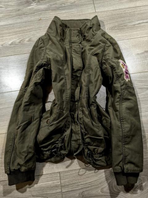 Hysteric Glamour avantgarde high collar military cargo jacket