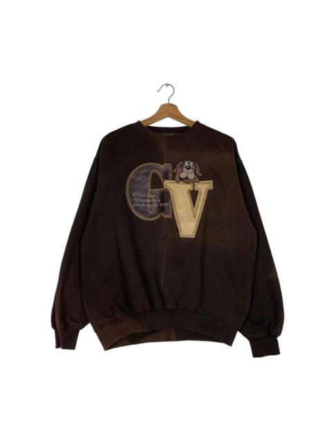 Other Designers Vintage - GIANNI VALENTINO Embroidery Big Logo Sweatshirt #1247-C56