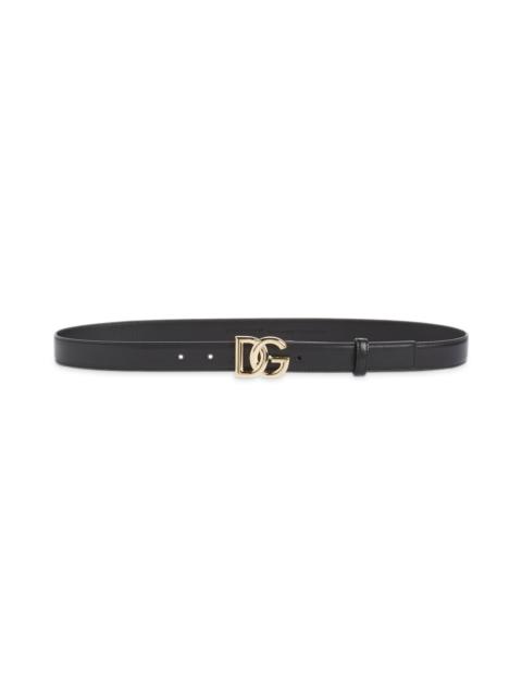 Dolce & Gabbana DG Logo Leather Belt