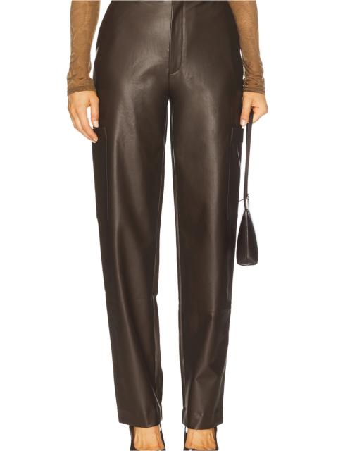 LAPOINTE Stretch Faux Leather Tapered Pant