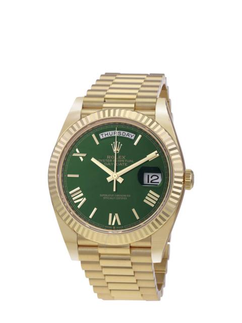 Other Designers Rolex Day Date Green Dial Watch