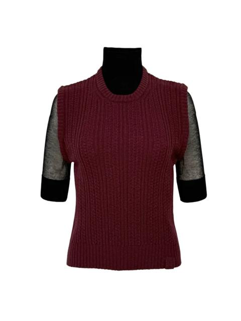 Victoria Beckham DOUBLE LAYER SHORT SLEEVE JUMPER