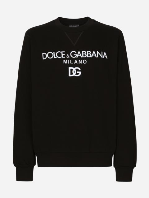 Dolce & Gabbana Jersey sweatshirt with DG embroidery