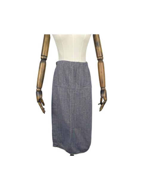 Other Designers Vintage 45rpm R Wool Herringbone Wrap Skirt