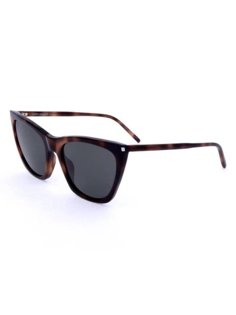 SAINT LAURENT Saint Laurent Grey Cat Eye Ladies Sunglasses SL 214 KATE THIN 003 55
