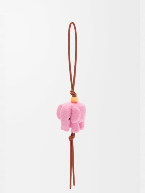 Loewe Elephant charm in felt and calfskin