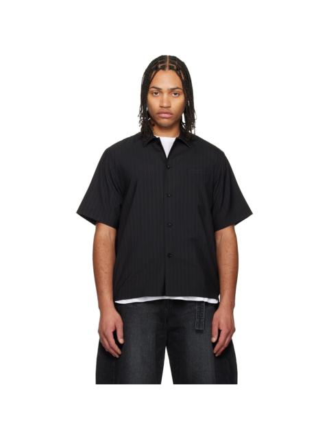 sacai Black Chalk Stripe Shirt