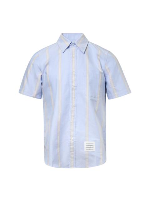 Thom Browne Straight Fit Button Down Short Sleeve Shirt