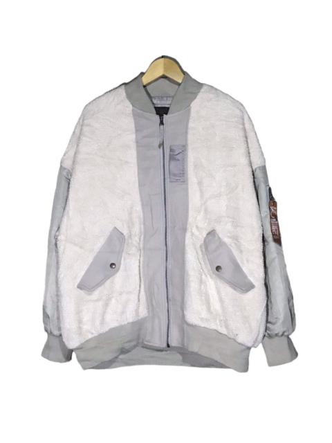 Vintage Cube Sugar Primaloft Puffer Sherpa Bomber Jacket