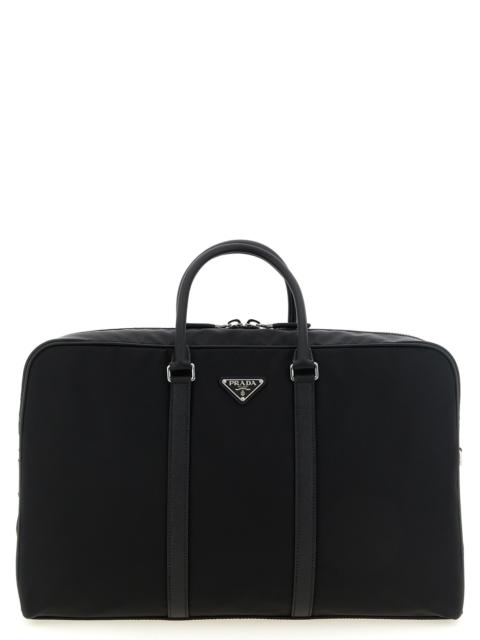 Prada Prada Men Re-Nylon And Saffiano Travel Bag