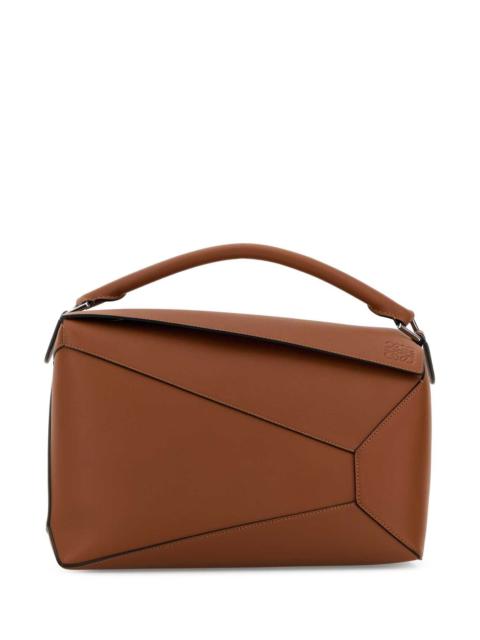 Loewe Loewe Men Brown Leather Large Puzzle Edge Handbag