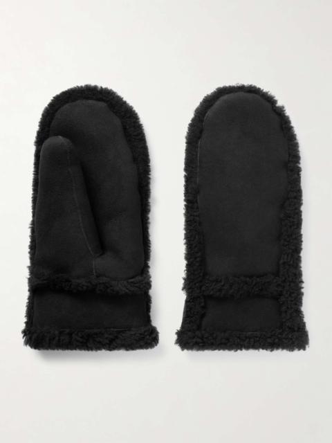 Shearling mittens Black