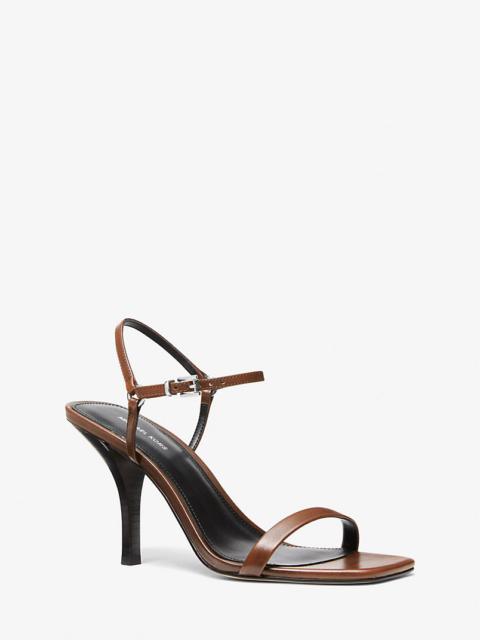 MICHAEL KORS Selina Burnished Leather Sandal