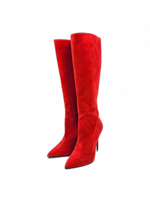 Armurabotta Suede Knee-High Boots Red EU 38 US 7.5 $1795 NWB