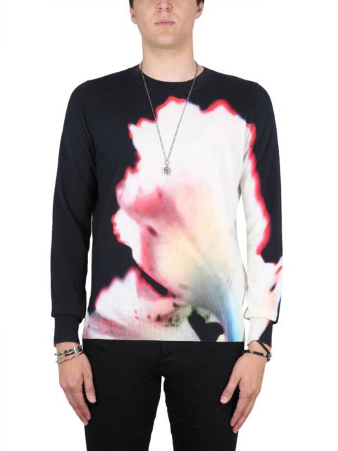 Alexander McQueen Alexander Mcqueen Men Jersey With Solarised Flower Print