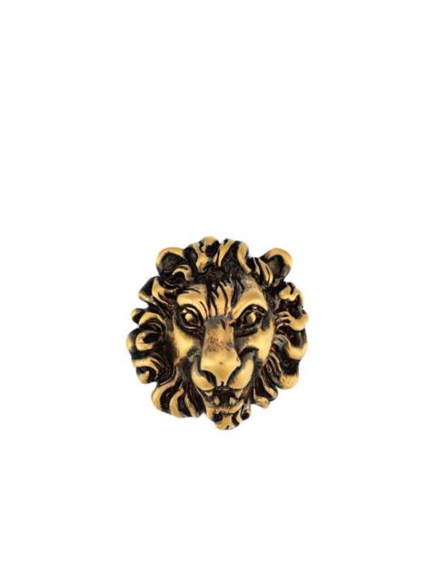 GUCCI Lion Embellished Brooch
