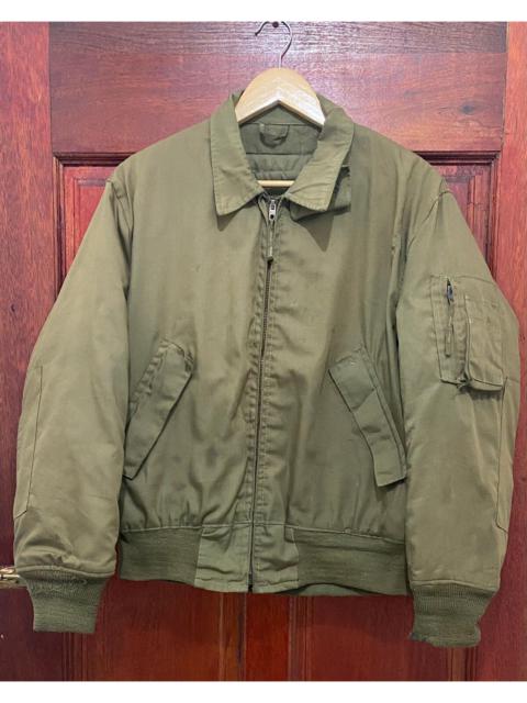 Vintage 70s USAF Cold Weather Bomber Jacket Olive Green