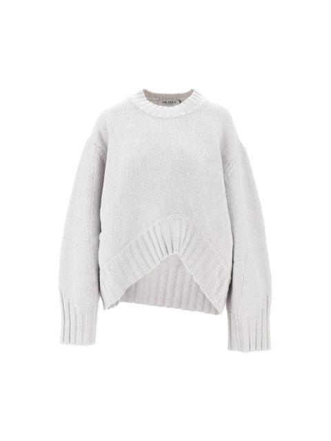 THE ATTICO The Attico Moulded Hem Wool Cashmere Sweater Grey
