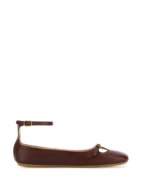 Chloé Chloe Women Brown Leather Misty Ballerinas