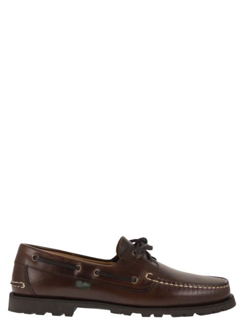 Paraboot Paraboot Men Leather Boat Shoes With Lug Sole