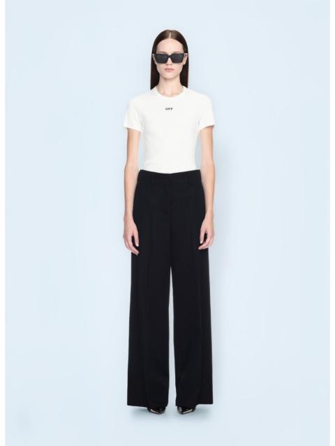 Off-White Off White Women Off Stamp Ribbed T-Shirt
