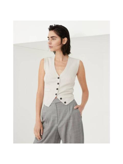 Brunello Cucinelli Brunello Cucinelli Wowarm White Wool Blend Shirt