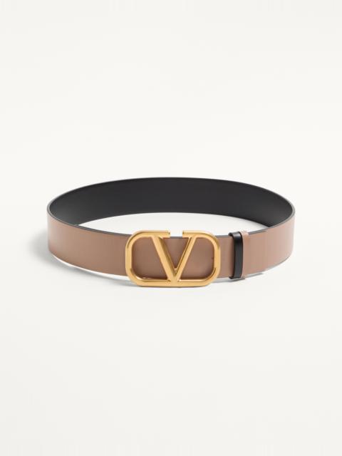 Valentino REVERSIBLE VLOGO SIGNATURE BELT IN GLOSSY CALFSKIN 40 MM