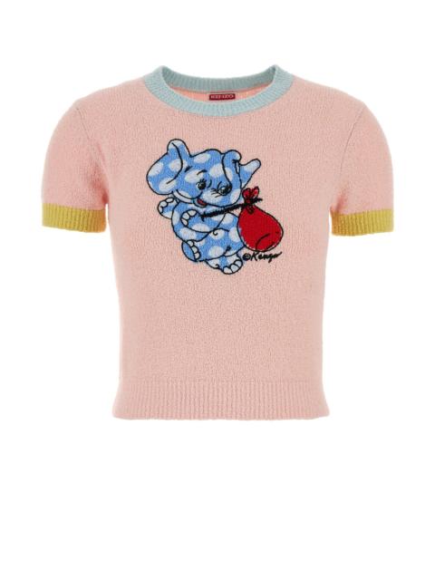 KENZO Pink cotton blend sweater