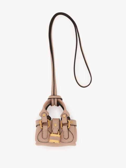 Chloé CHLOÉ SYMBOLS MINI PADDINGTON BAG CHARM IN GRAINED LEATHER
