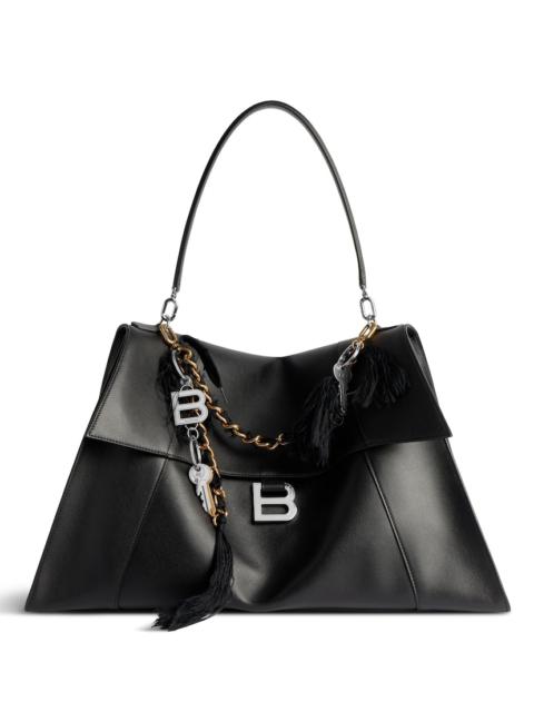 BALENCIAGA Women's Hourglass Soft Large Handbag in Black