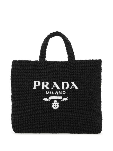 Prada Prada Women Black Raffia Shopping Bag