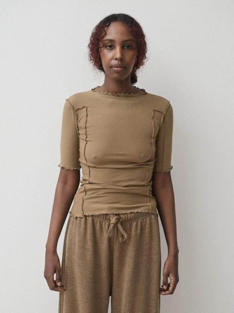 BASERANGE Omato 3/4 Tee Shirt - Fine Organic Cotton Rib