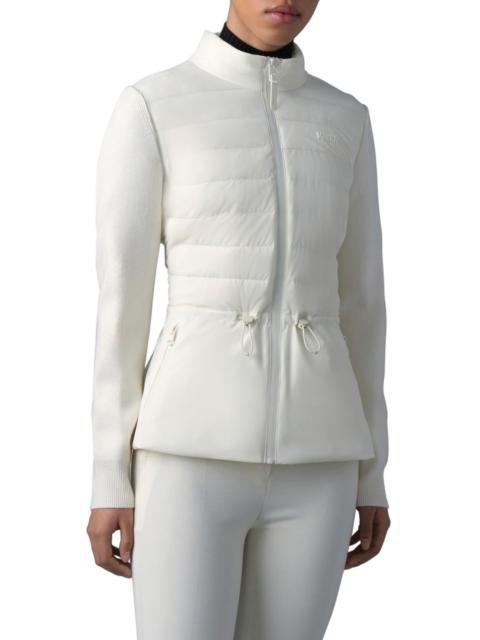 MACKAGE Laika Mixed Media Peplum Down Jacket