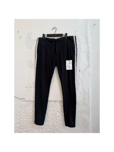 Greg Lauren Greg Lauren SAMPLE Black Fleece Long Pant with Nylon Stripe