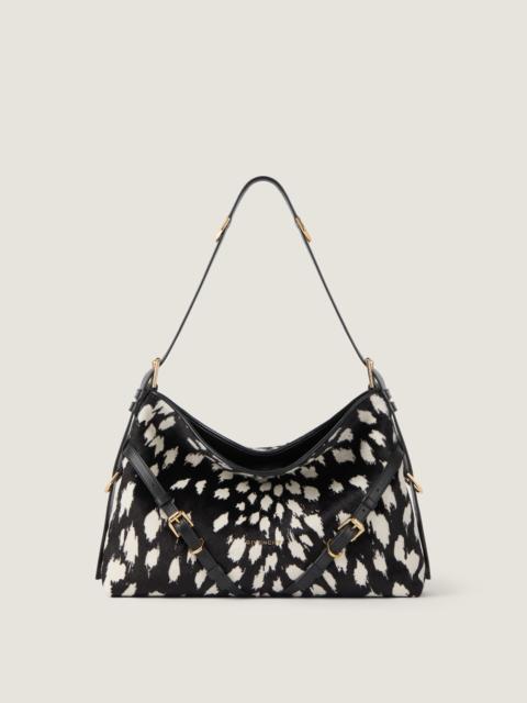 Givenchy MEDIUM VOYOU BAG IN PONY EFFECT LEATHER WITH ANIMAL PRINT