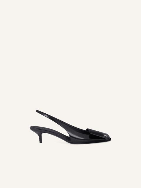 courrèges FOLD LEATHER SLINGBACKS