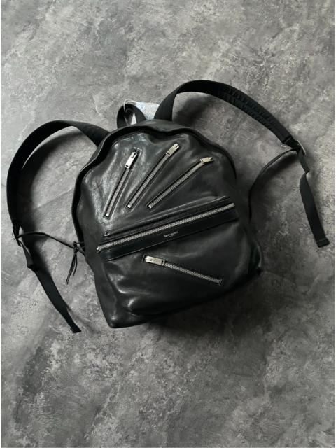 SAINT LAURENT Saint Laurent Paris 14SS Black Multi-Zipper Leather Backpack by Hedi Slimane