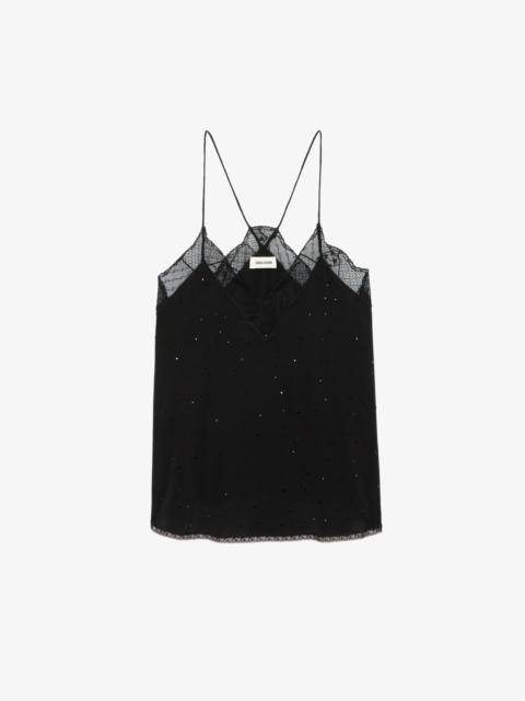 Zadig & Voltaire Christy Diamanté Silk Camisole