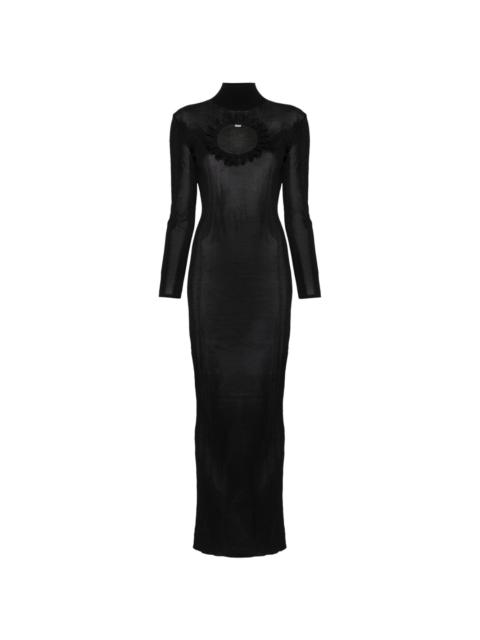 cut out-detail knitted maxi dress