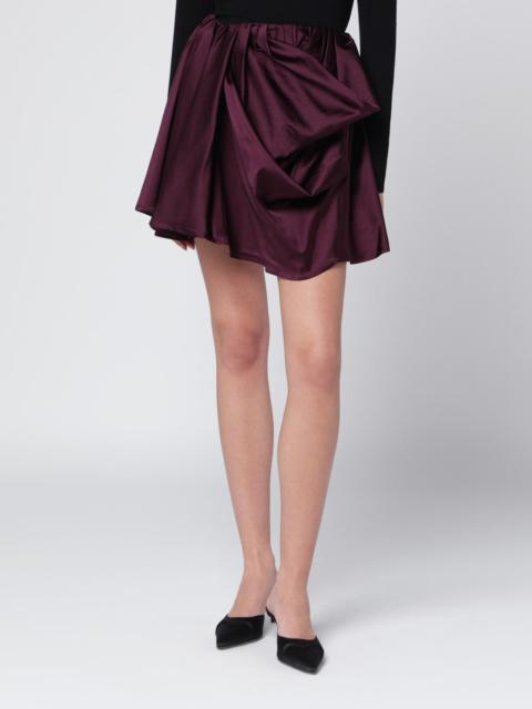 GANNI Mauve draped mini skirt